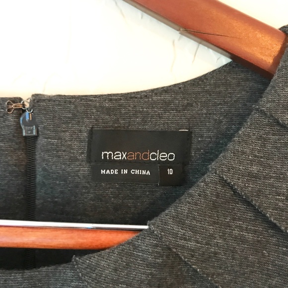 Max and Cleo Heather Grey Dress Size 10 - Picture 3 of 3