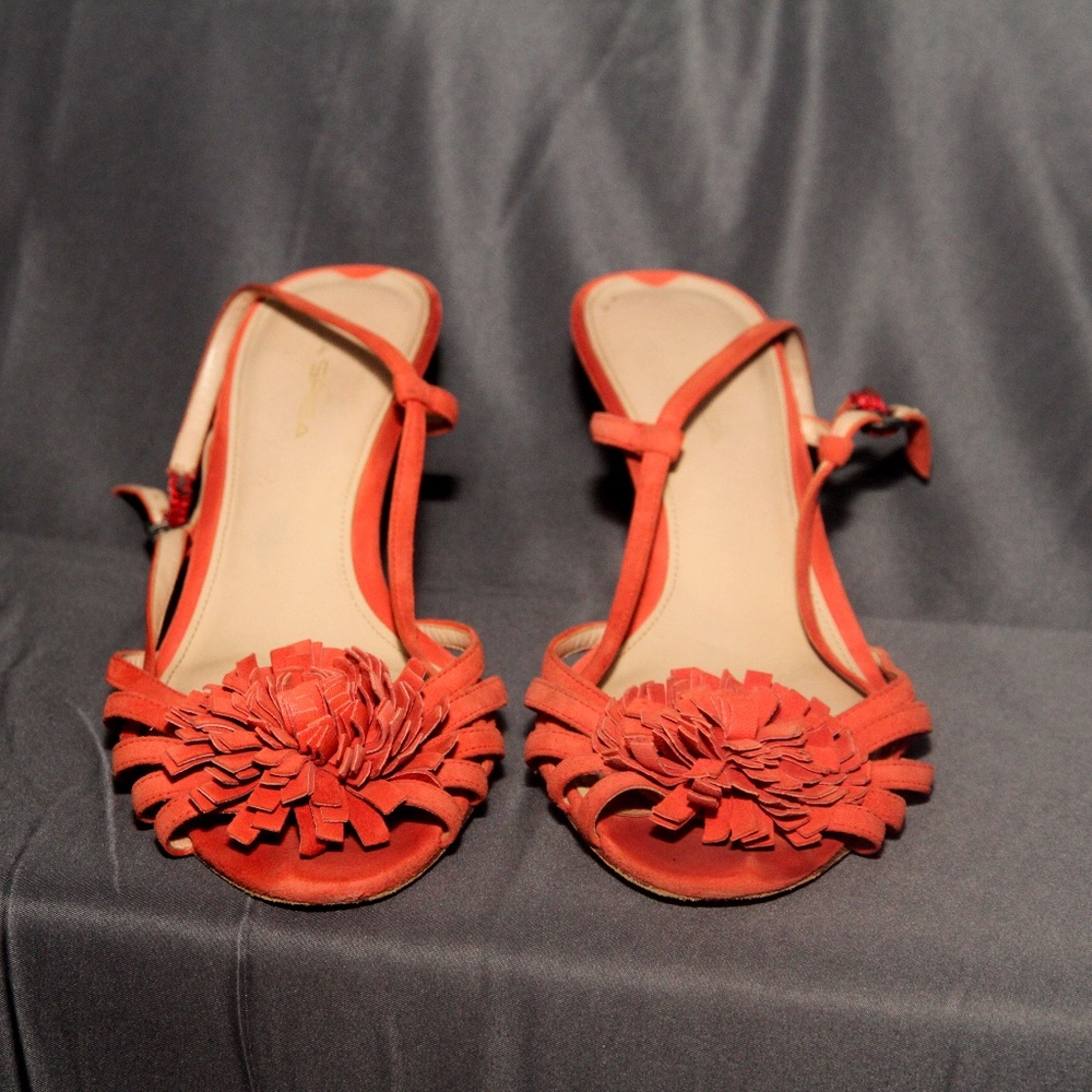 Via Spiga orange leather sandals