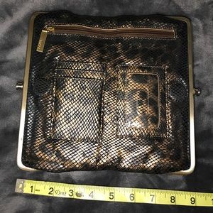 HOBO Lauren Clutch Wallet Cheetah & Black