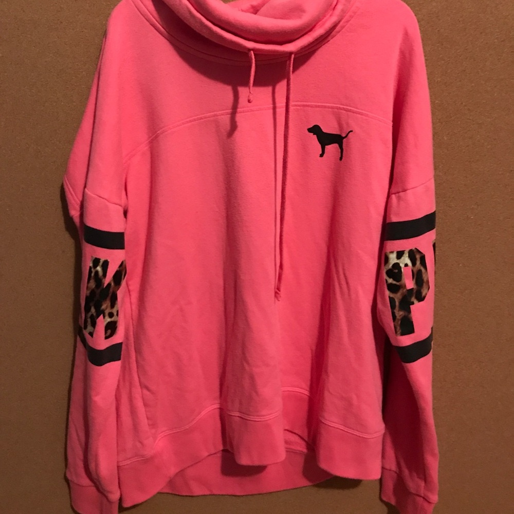 PINK cowl neck pink sweater