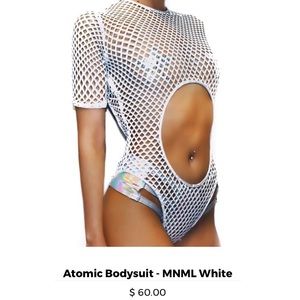 Oceanmoon White Fishnet Bodysuit