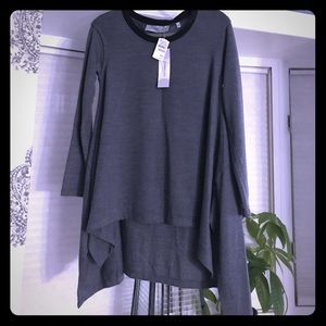 Gray High-Low tunic sweater SZ M