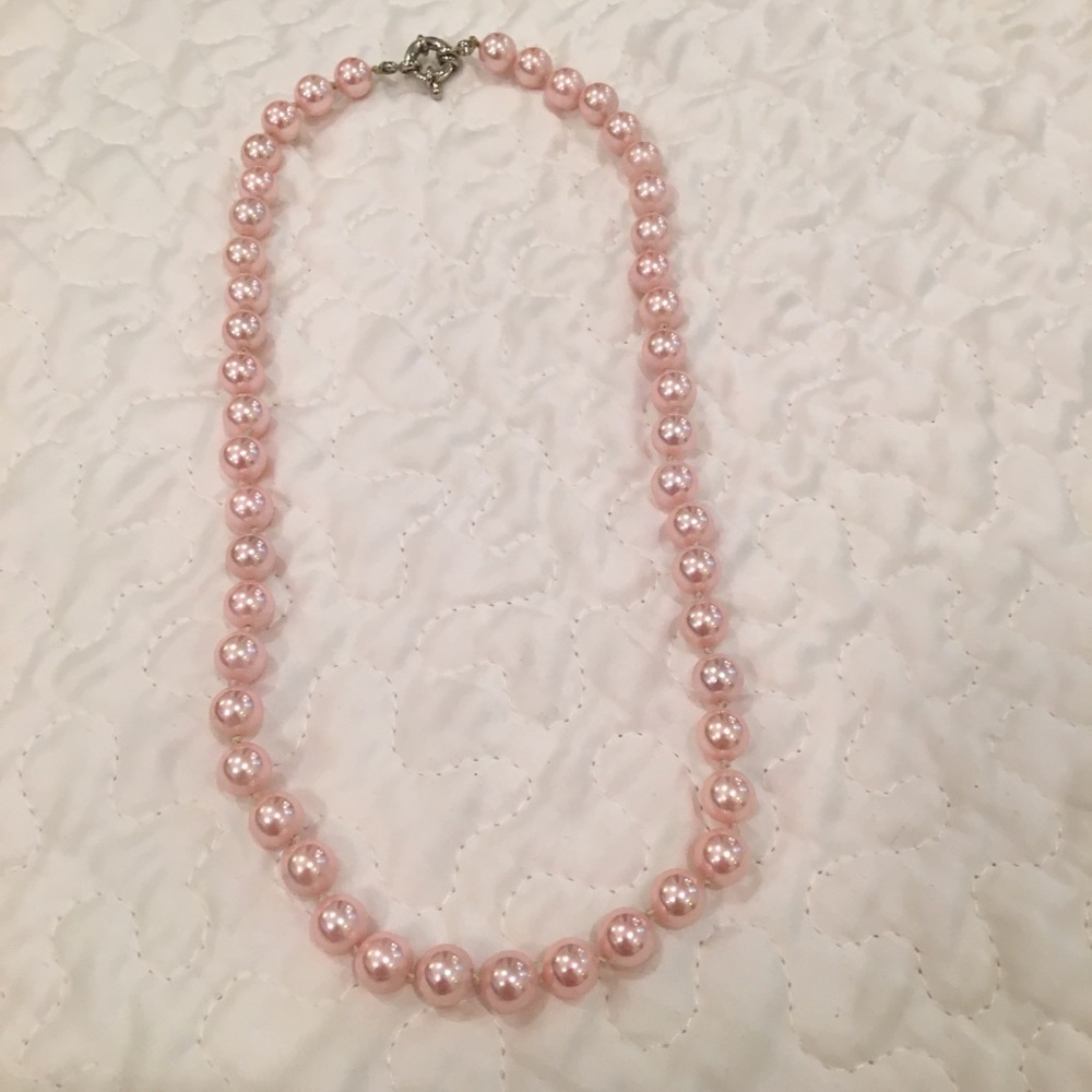 Etsy faux pink pearls