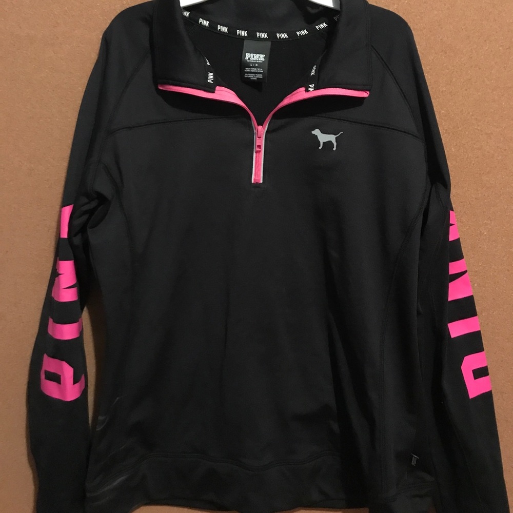 PINK black and pink athletic jacket