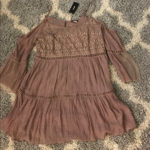 Cold Shoulder Dress with Lace