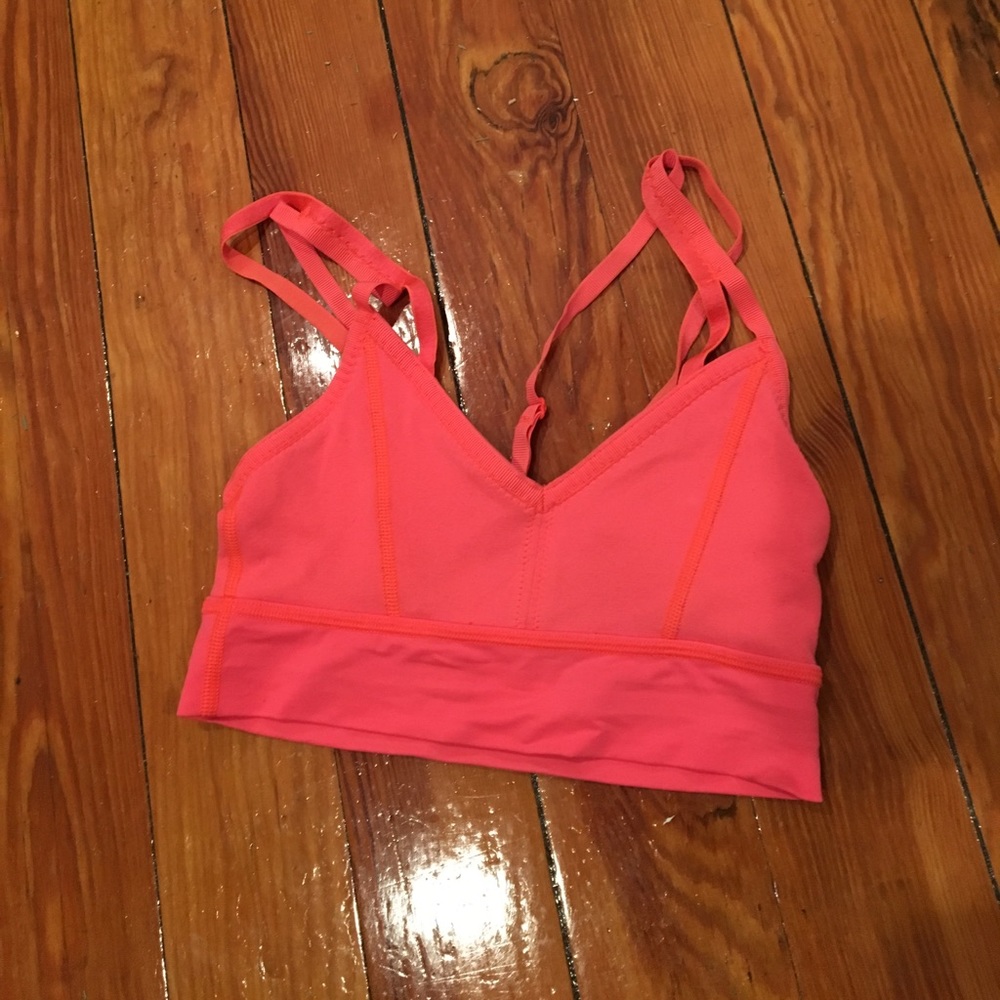 Size 2 bright coral lululemon sports bra