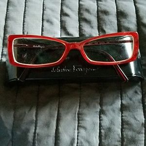 Salvatore Ferragamo Cranberry prescription frame