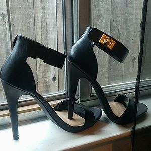 Stiletto leather heels