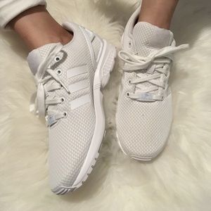 REPOSH Adidas White on White Torsion Sneakers