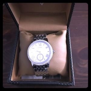Women's Guess watch silver with crystals