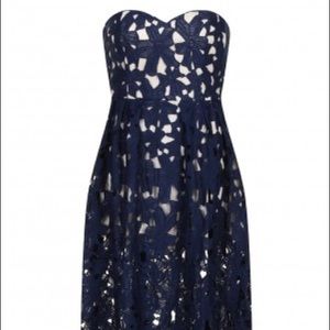 Strapless Navy Dress, sz 16