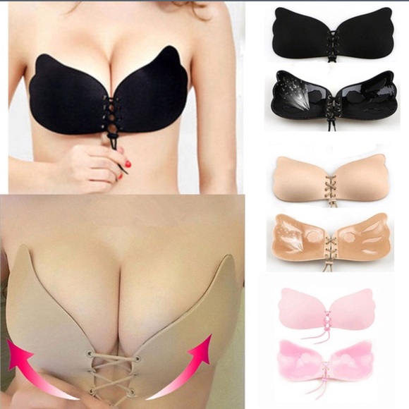 Lace up silicon push up invisible bra - Picture 3 of 4