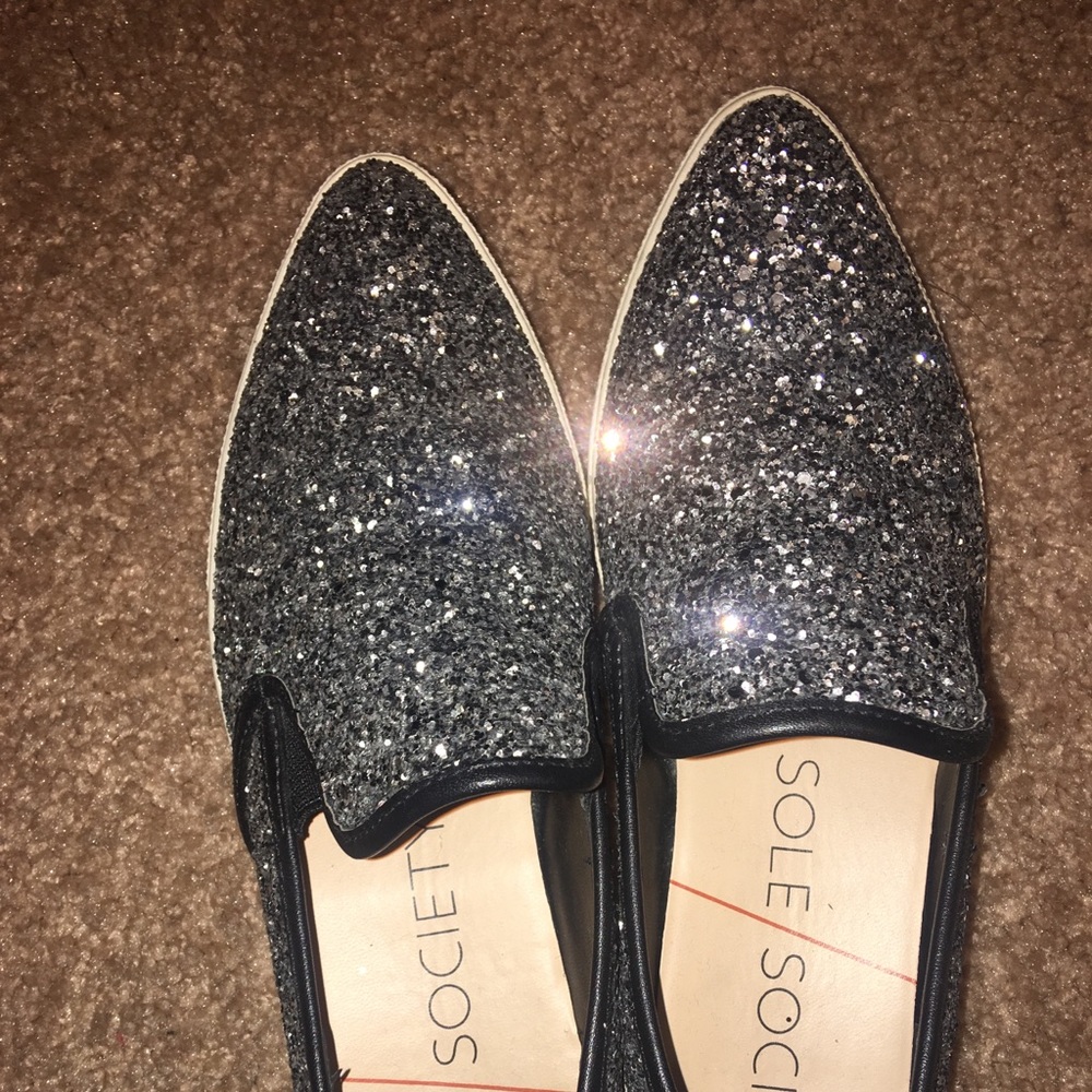Sole Society glitter slip on