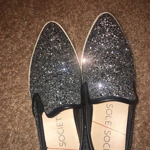 Sole Society glitter slip on