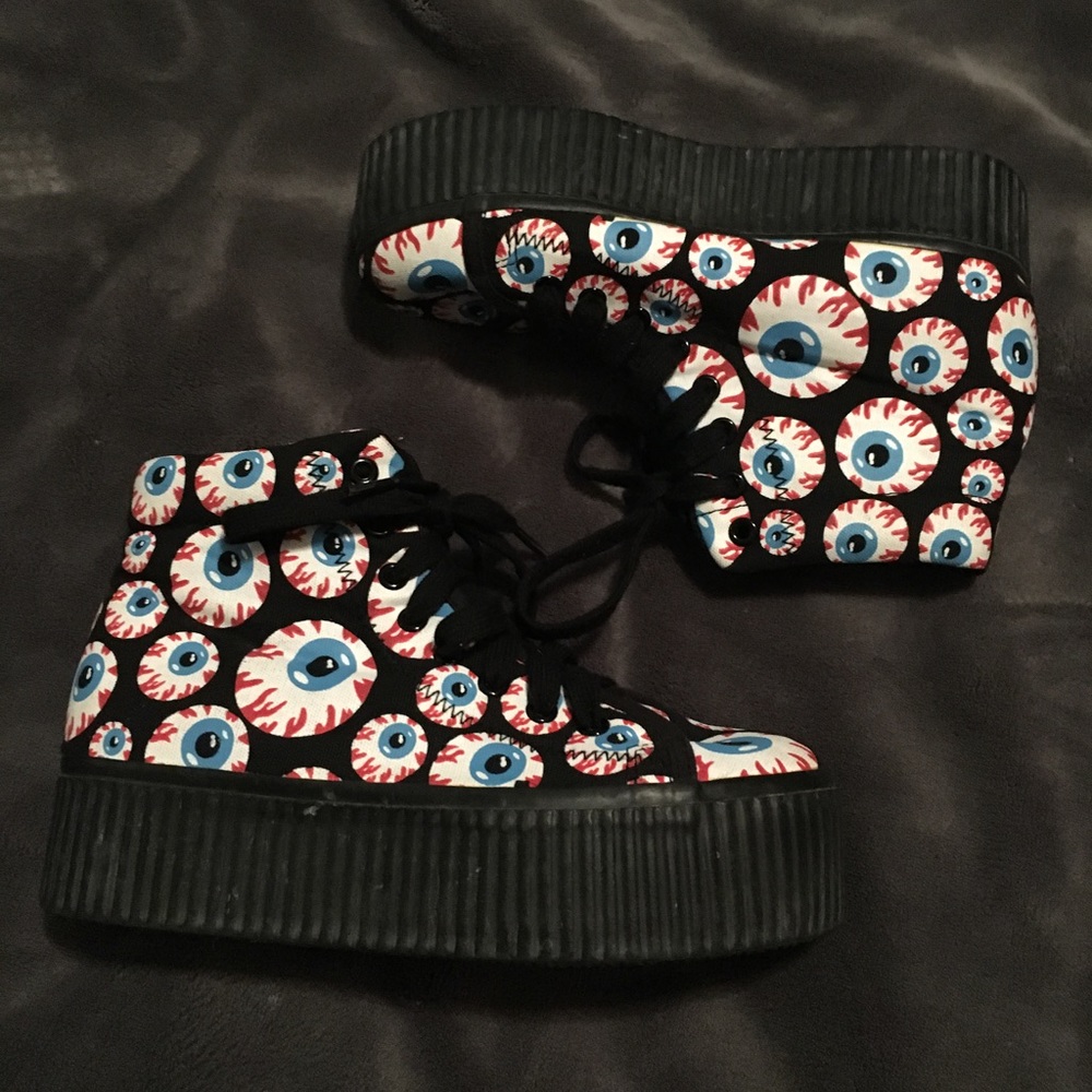 Jeffrey Campbell eyeball platform sneakers