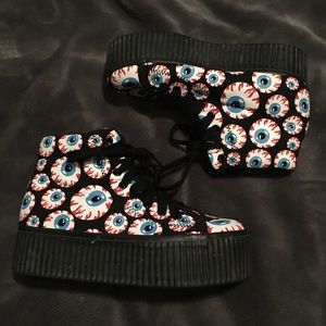 Jeffrey Campbell eyeball platform sneakers
