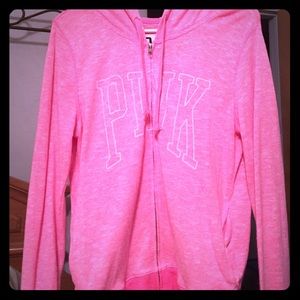 Pink zip up hoodie