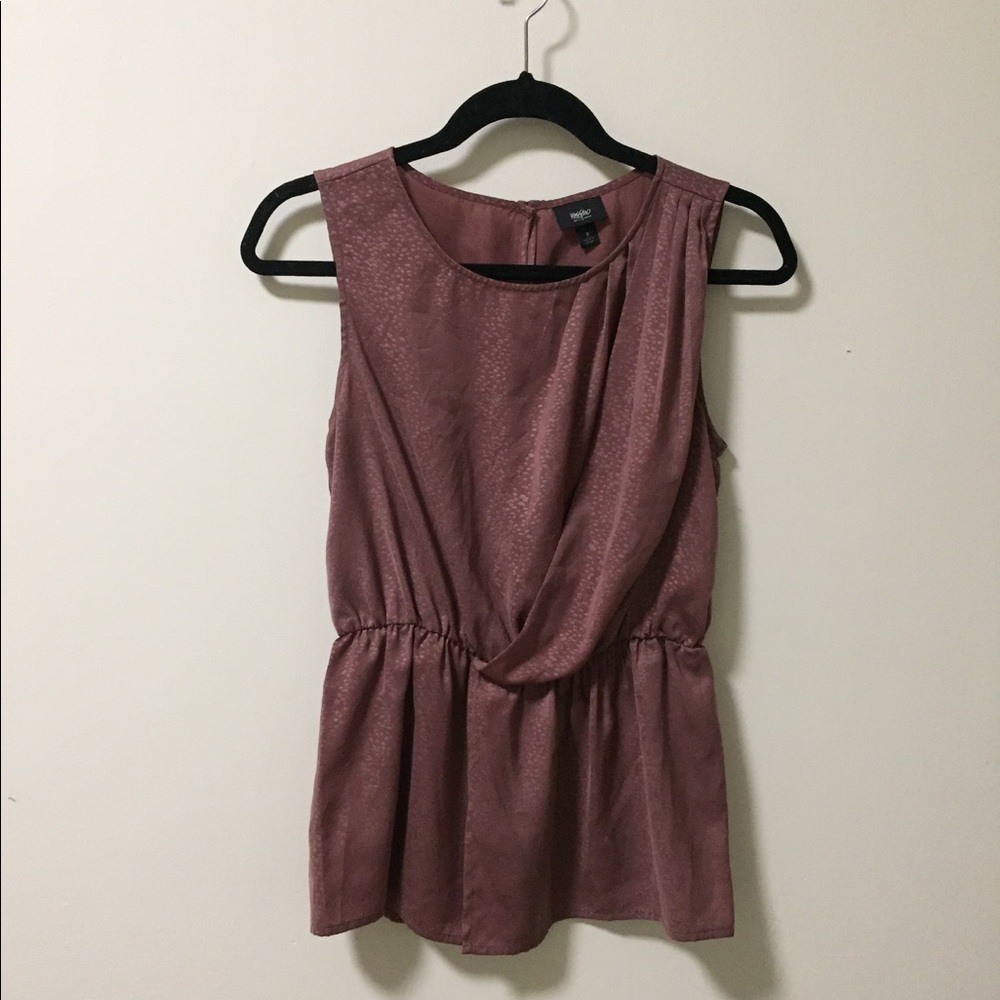 Dusty mauve wrap detail tank