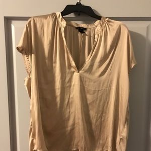 H&M Short sleeve beige top