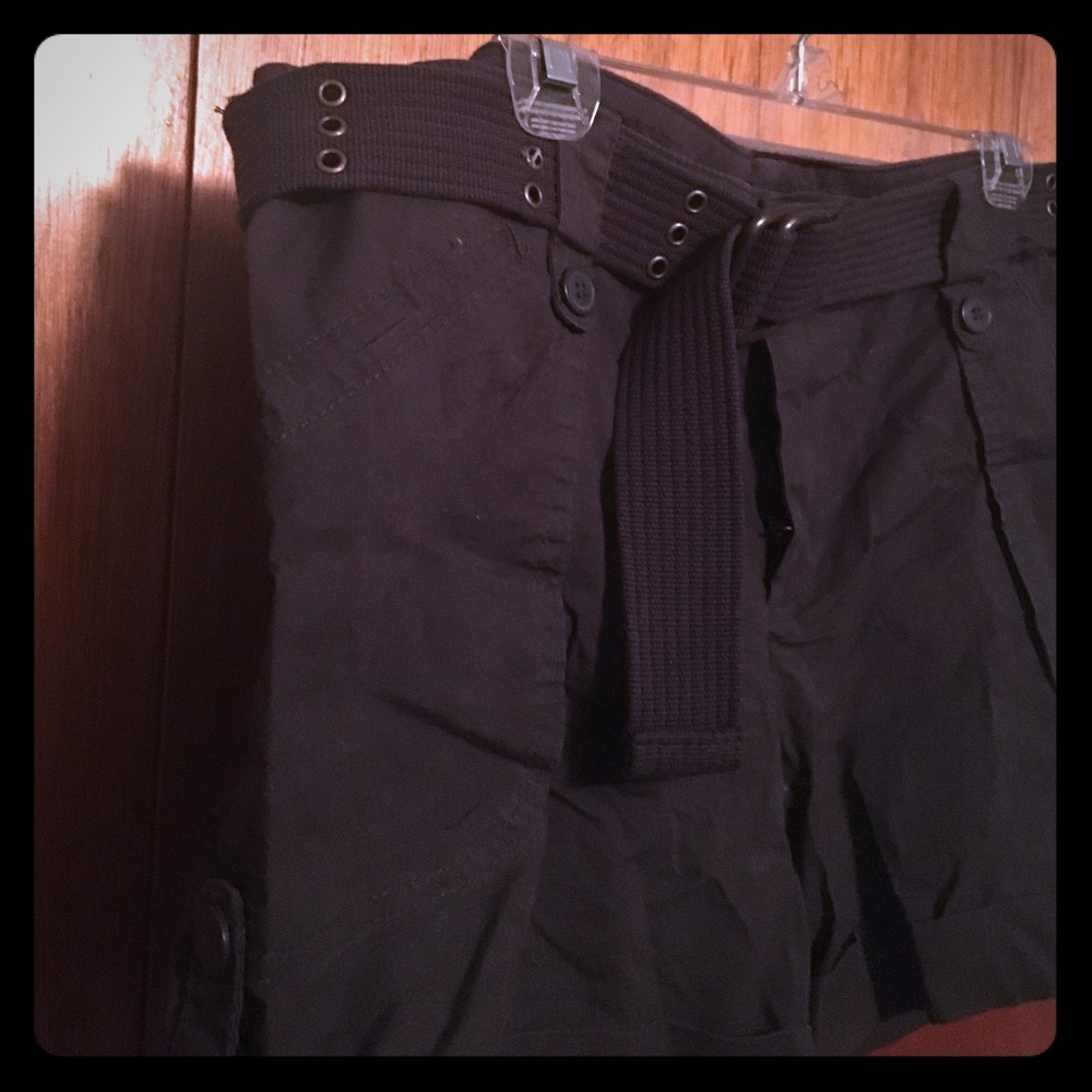 Black cargo shorts