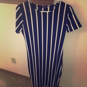 Black and White Striped Dress
