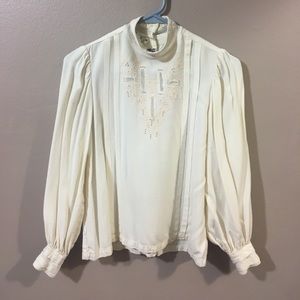 Vintage Embroidered Blouse - S