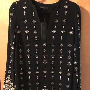 Rachel Zoe Kayt Embroidered Long Sleeve dress