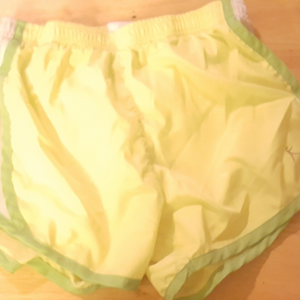 Yellow and lime green juniors shorts