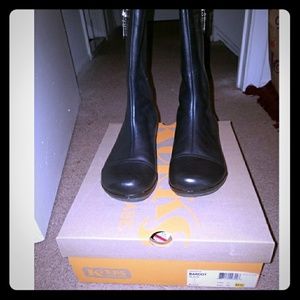 Bardot Leather Black 3/4 boots