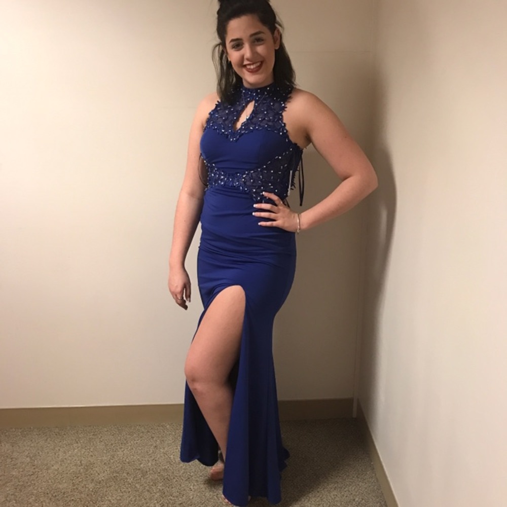 Royal blue prom dress