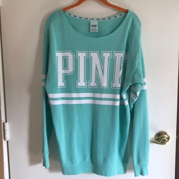 PINK Victoria's Secret Sweaters - Victoria’s Secret turquoise oversized long sleeve