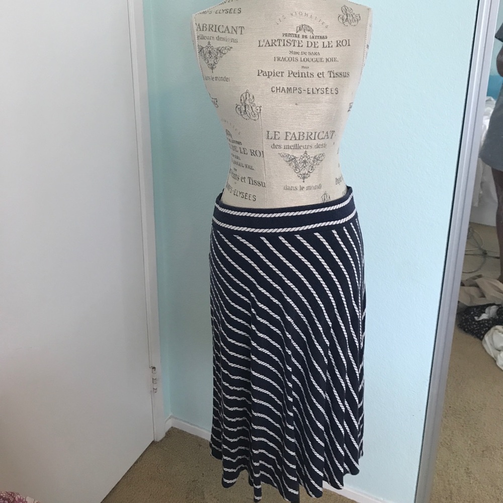 Nautical skirt knee length