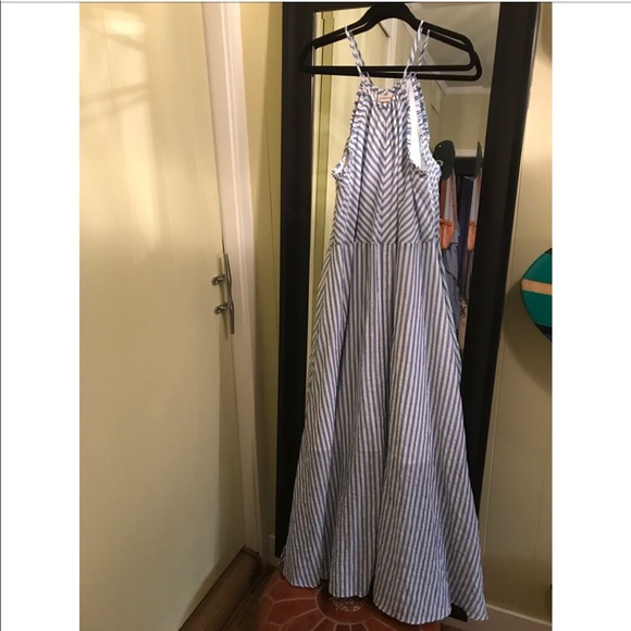 seersucker maxi dress