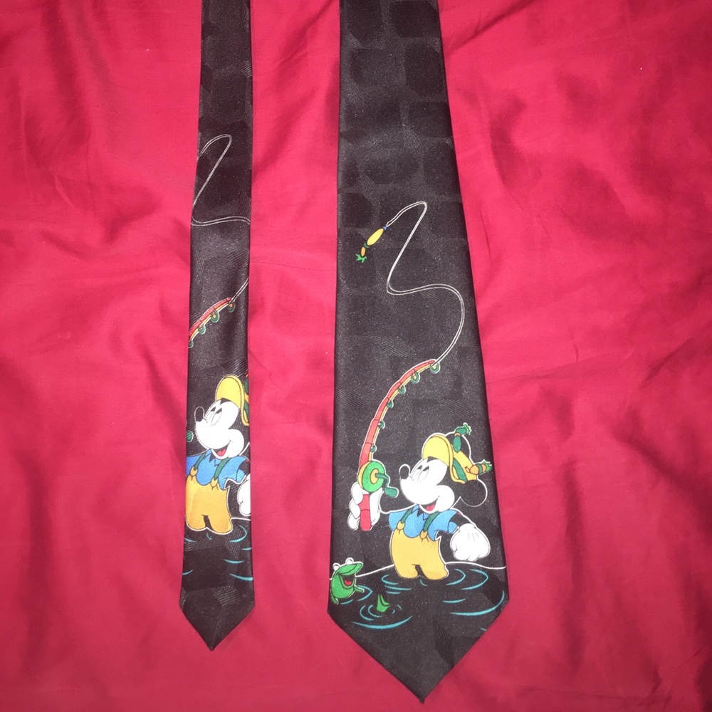 Mickey Gone Fishing Tie