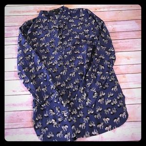 J. Crew Zebra silk blouse--