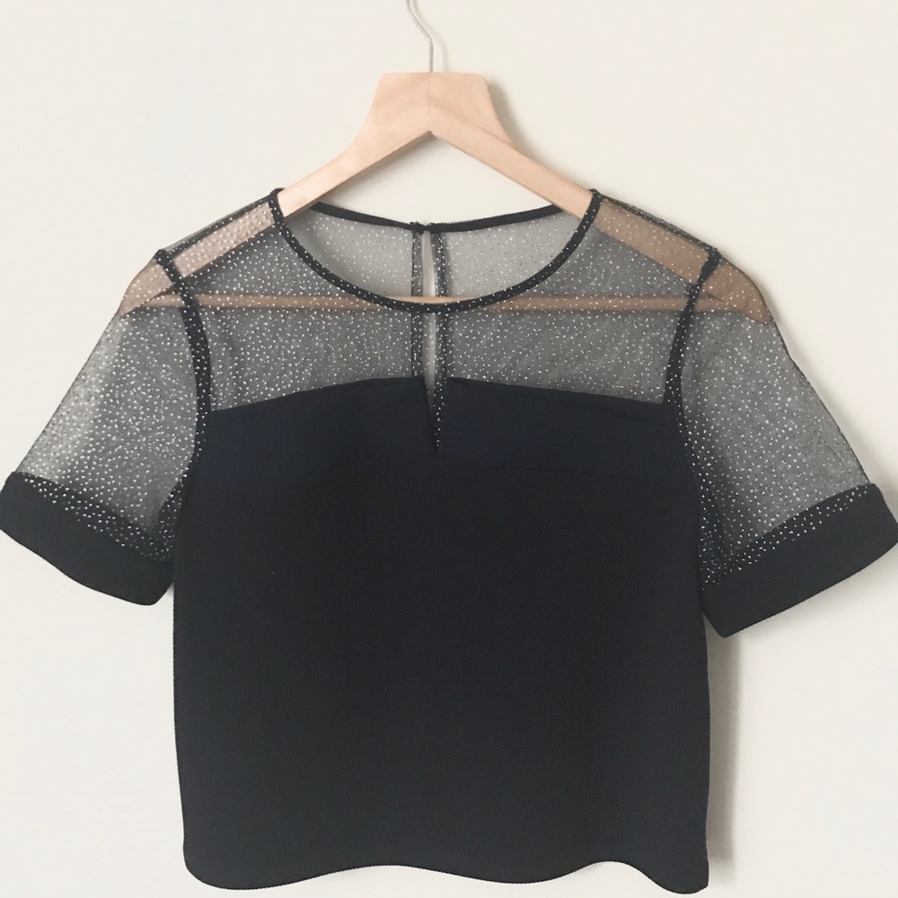 Lyn around mesh crop top