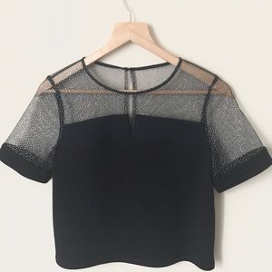 Lyn around mesh crop top
