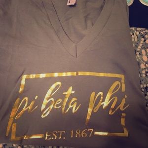 Pi phi gold foil tee