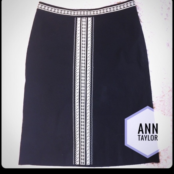 Black & White Ann Taylor Skirt - Picture 1 of 4