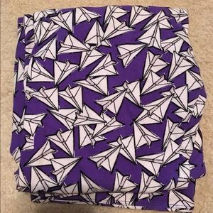 Lularoe TC Leggings Paper Airplanes