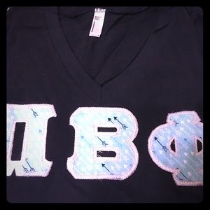 Pi phi arrow letter shirt
