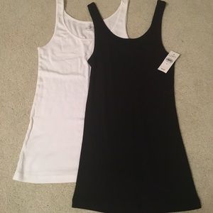 Loft Black & White Tank Tops