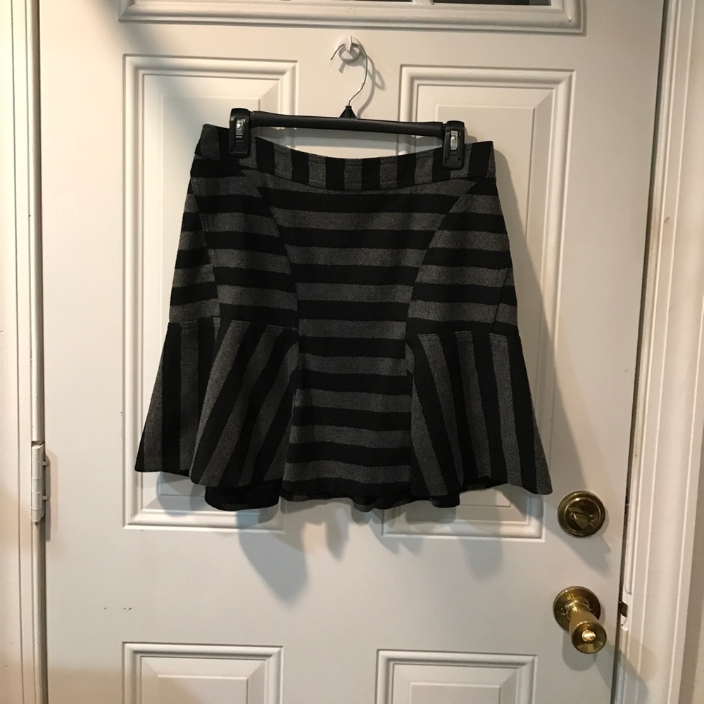 Black/ Grey Striped Skirt