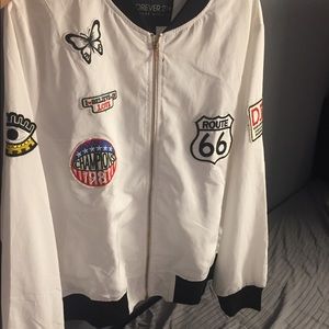Bomber jacket with patches