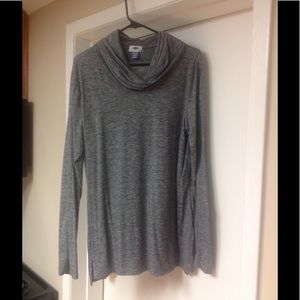 Cowl neck long sleeve top