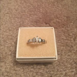 White gold and diamond ring.