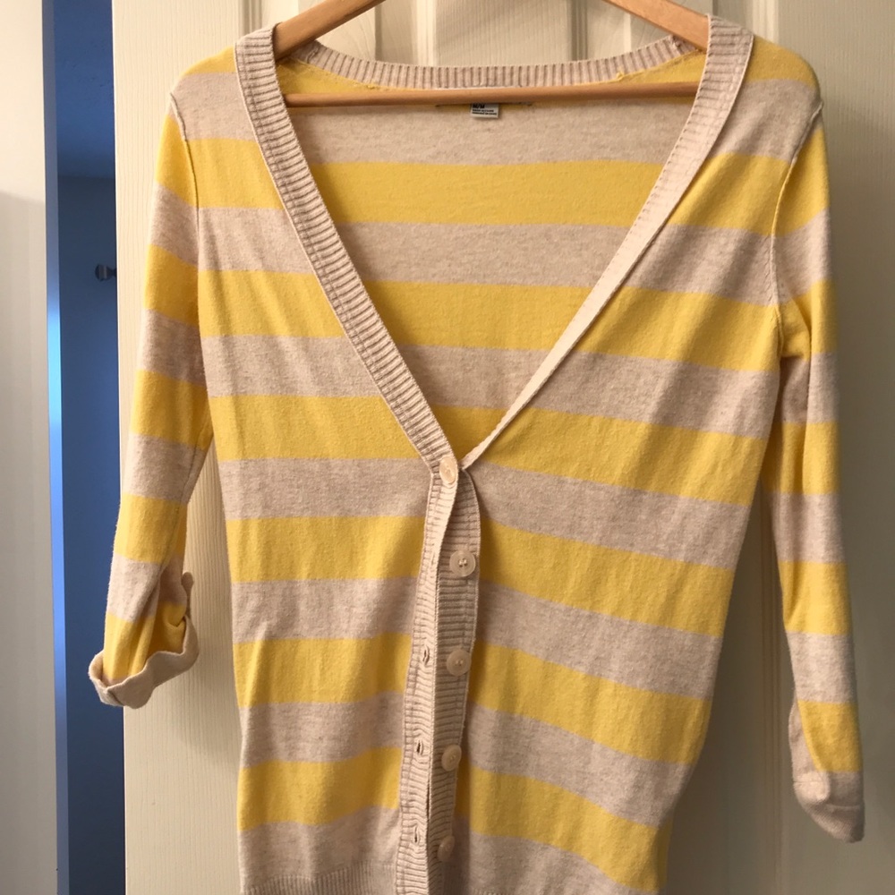 Yellow and tan forever 21 cardigan