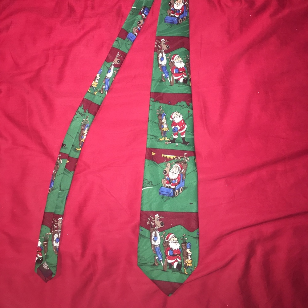 Golfing Santa Tie