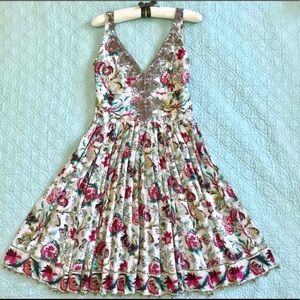 ✨🌹NEW🌹✨100% Silk Anthropologie Boho dress floral
