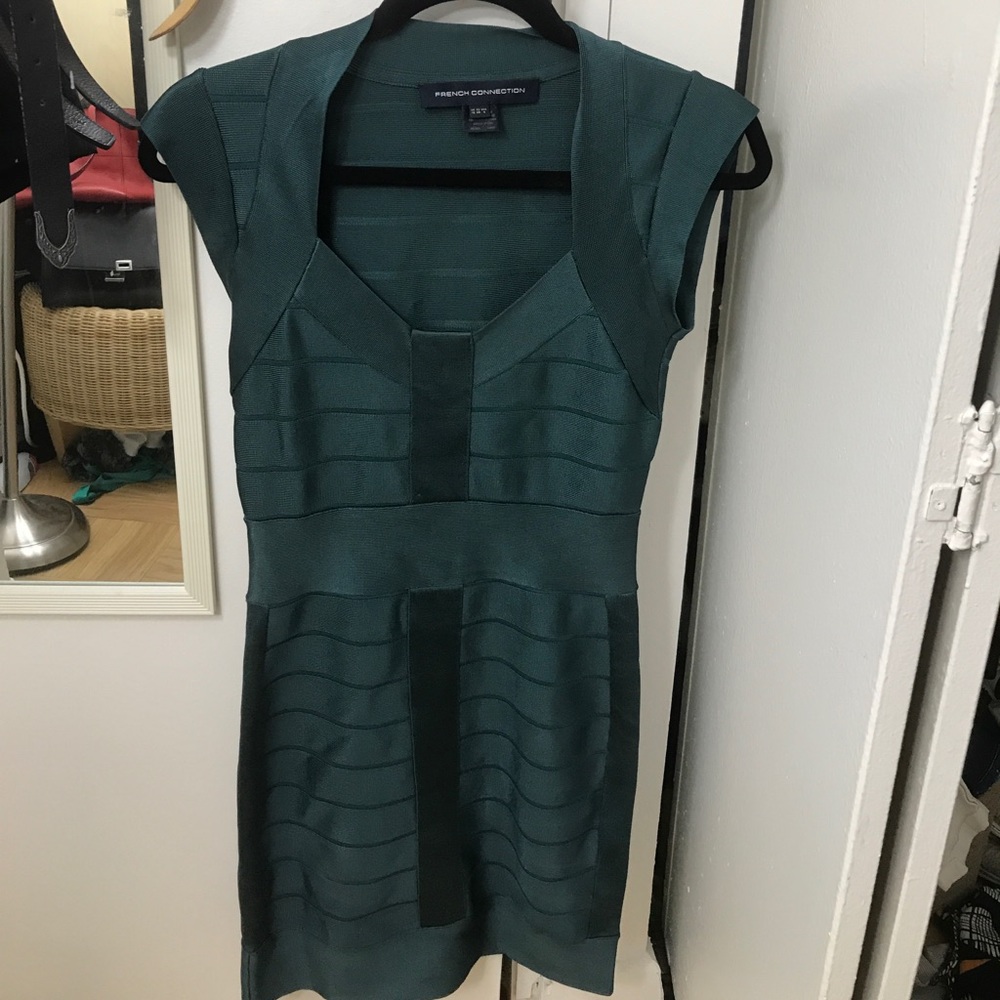 French Connection teal dress